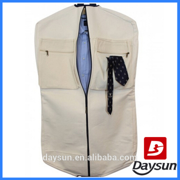 Cotton garment bag soft material easy clean garment bag breathable