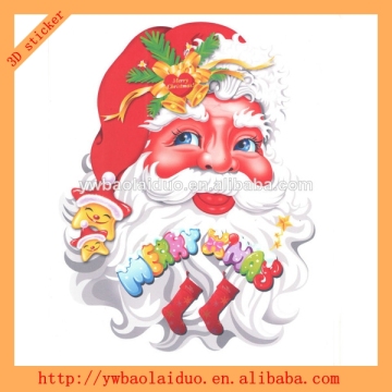 window christmas 3d wall paper sticker