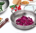 Pot en acier inoxydable Wok antiadhésif sain