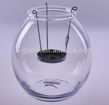 glass ball candle holder