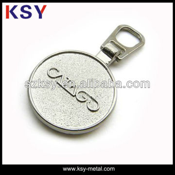 Shiny nickel bag zipper pull/metal zipper pull