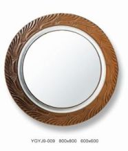 Round Art Glass Mirror With Deep-carving 3d Effects , One-piece Art Work