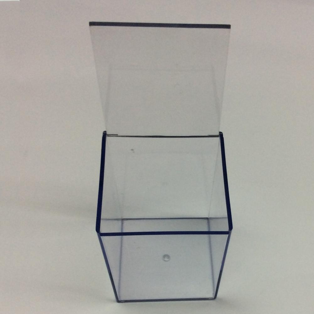 Plast kvadratisk transparent förvaringslåda