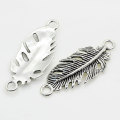 Leaf Shape Solid Beads Beautiful Bird Feather Shape Aritificial with Top Hole for Hanging Decoration