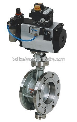 stainless steel butterfly valves ytc positioner actuators