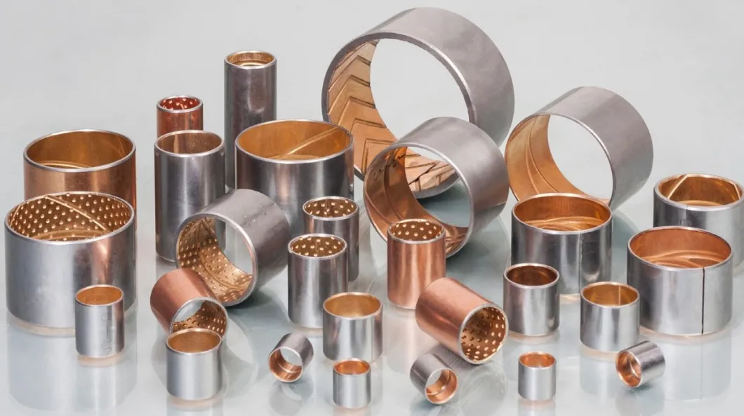 Customize Steel Base Copper Alloy and Graphite Sleeve Machinery Bimetal Bushing.