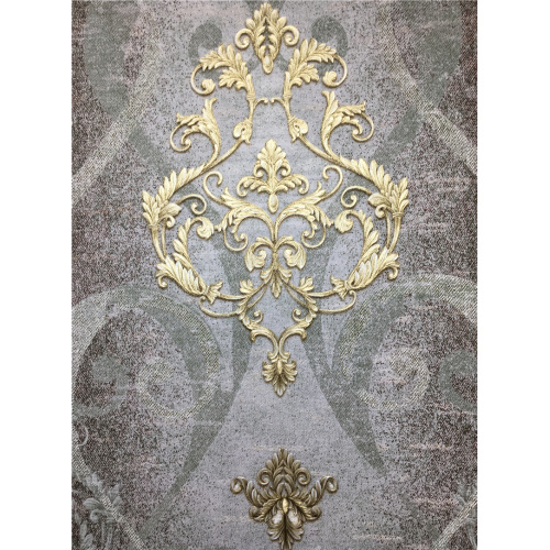 Waterproof ใหม่ Classic PVC Embossed Damask Vinyl Wallpaper