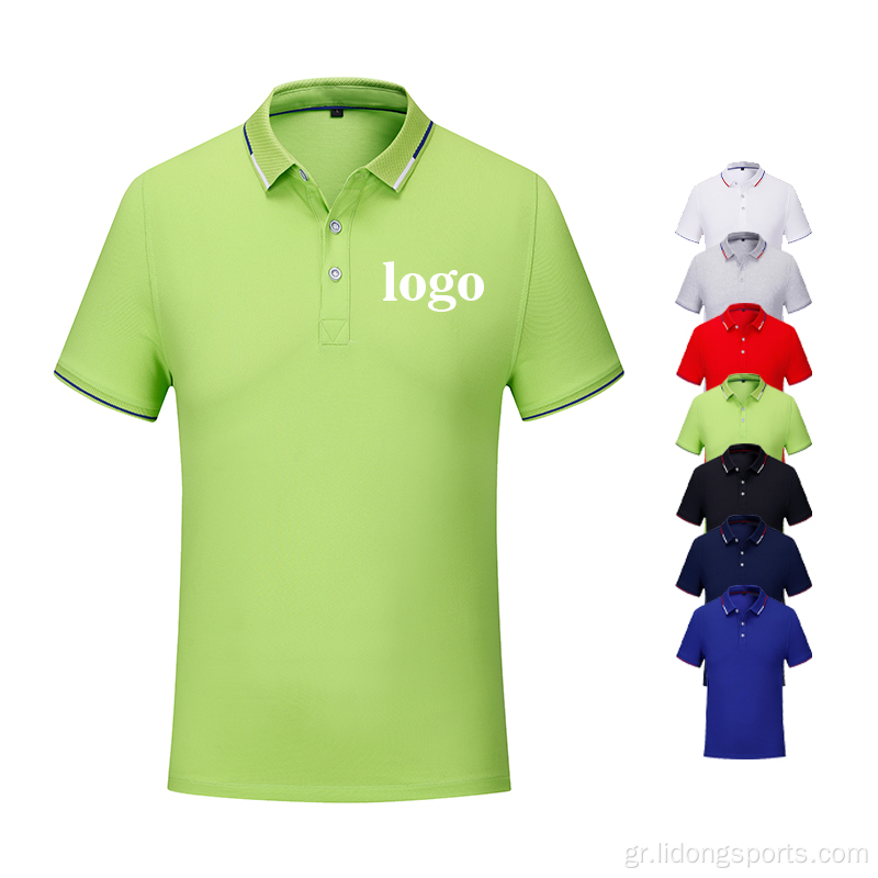Απλά χρώματα Πολυεστέρας βαμβάκι καλοκαίρι αναπνεύσιμο πουκάμισο γκολφ