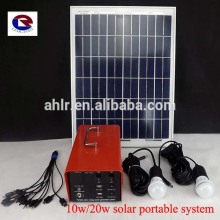20w solar portable system for rural area