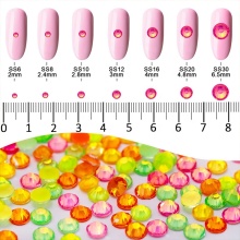 AB Flatback Stones Non-Hotfix Bulk Charms for Nails