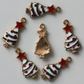 Wholesale Price 11*20MM Rhinestone Christmas Tree Pendants Xmas Holiday Charms Earrings Jewelry Making