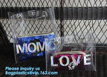 Crossbody Shoulder Messenger Bags Clear PVC Crossbody Bag Waterproof, Shoulder Strap PVC Clear Tote Bag