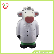 PU Foam Printed Customized Cheap Doctor Cow Stress Balls for Squeezing