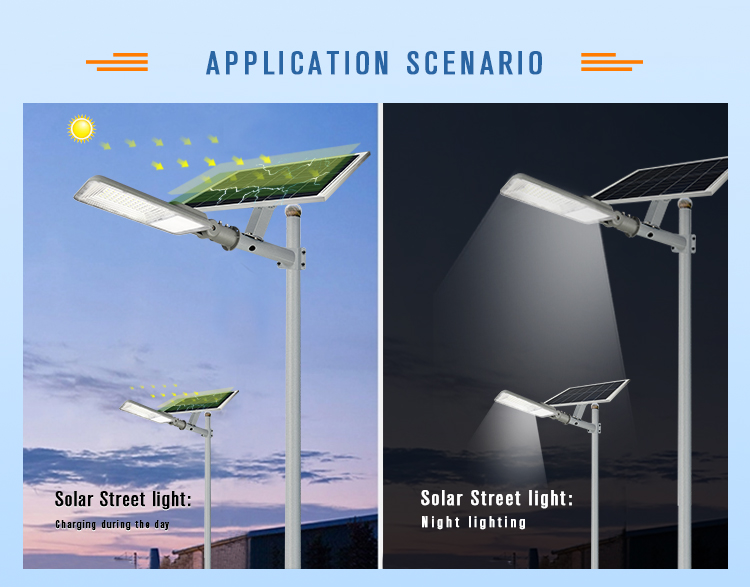 KCD Road Garden Solar Light 100W Led Solar Street Light Outdoor Streetlight with sensor