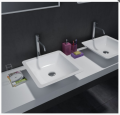 Lavabo da appoggio WB005 in solido bianco opaco-585x340x120mm