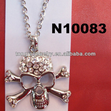 fashion crystal skull alloy necklaces jewelries in stock