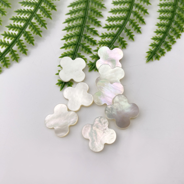 white shell mother of pearl four leaf clover