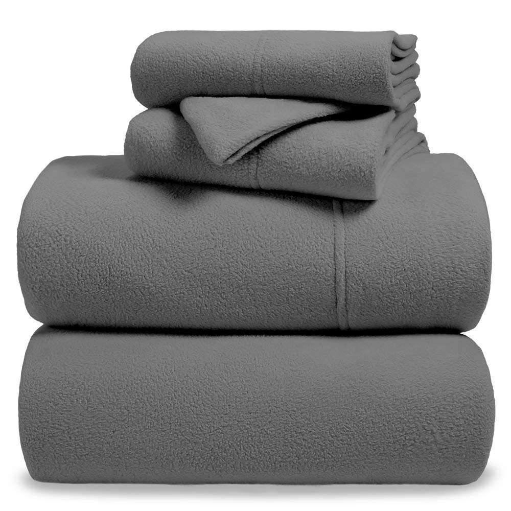 Super Soft Microfiber Plush Fleece Bed Sheet