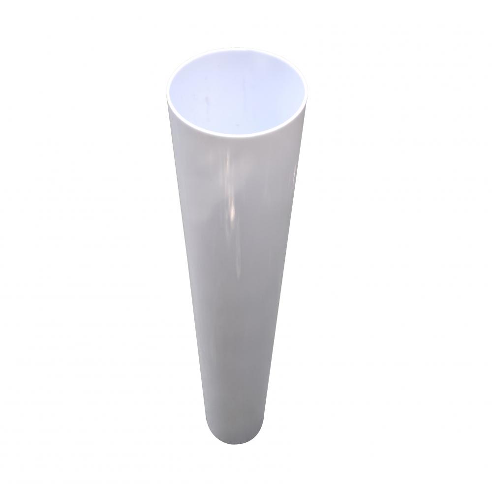 150mm puting plastik na acrylic tube