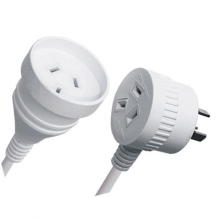 Australian Standard moulded 10 amp 240v piggy back leads mains extension power cord