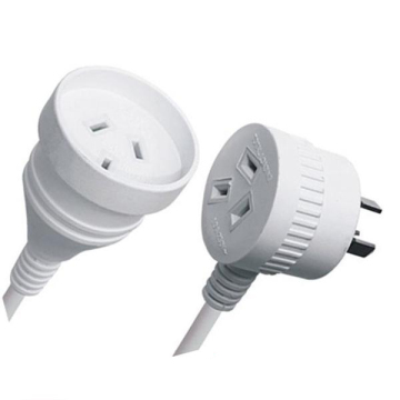 Australian Standard moulded 10 amp 240v piggy back leads mains extension power cord
