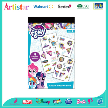 Pony glitter tattoo book