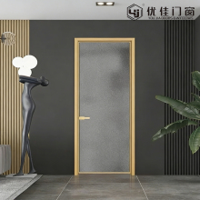 Single Frosted Grey Glass Hinged Door
