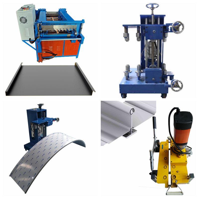 Portable self lock Metal Roofing Roll Forming Machine / Standing Seam Metal Roofing Machine