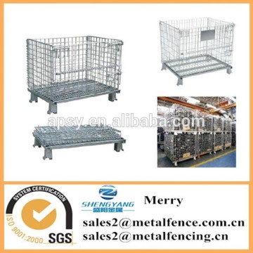 welded wire mesh metal cage storage container