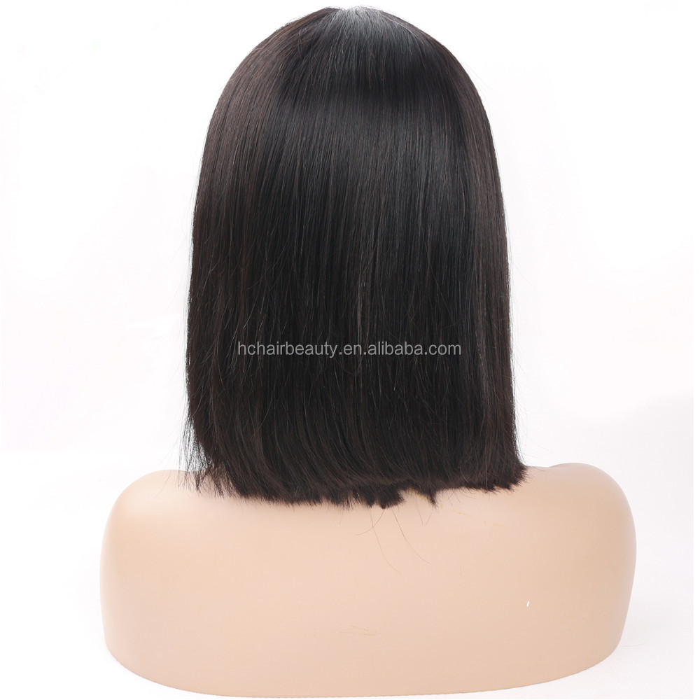 New Arrival Cheap Brazilian Human Hair 4*4 Lace Closure Wig  Free Shipping Short Bob Wigs