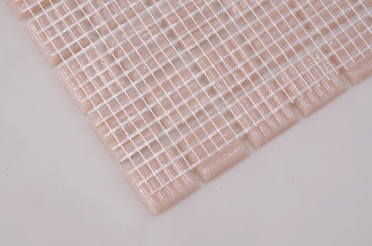 for Swimming Pool Decorative Hot Melting Glass Pink Mosaic Tile