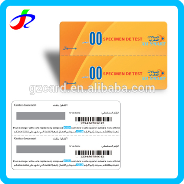 Telecommunication mult-pin 2 in 1, 5 in 1 phone recharge scratch calling cards