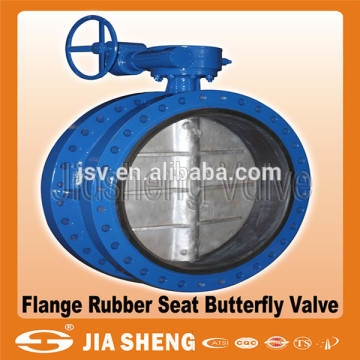 DN150 Cast iron flange double eccentric flange butterfly valve