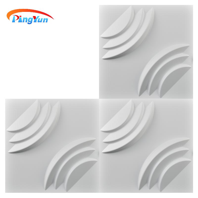 3D PVC Design Design Panel Trade Gray PVC Wall Panel for Night Club أو Hotel Decoration