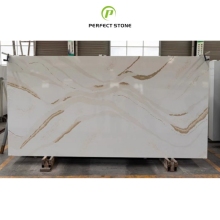 White Quartz Stone Countertops Calacatta Gold Rose Quartz Stone
