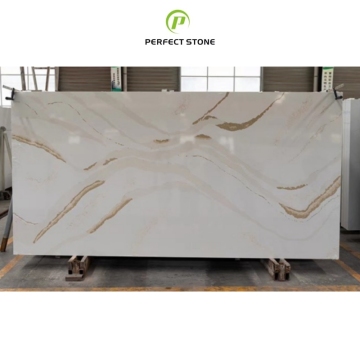 White Quartz Stone Countertops Calacatta Gold Rose Quartz Stone