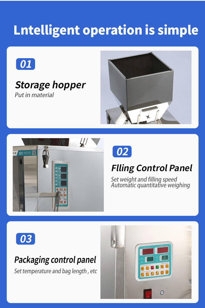 500g 1kg 2kg Multi-function Automatic Grain Salt Sugar Rice Sachet Packaging Machine