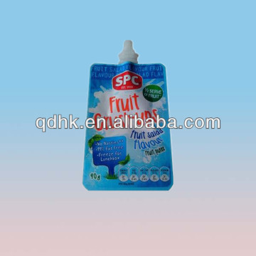 spout pouches plastic colorful packing fruit crush-ups salad bag