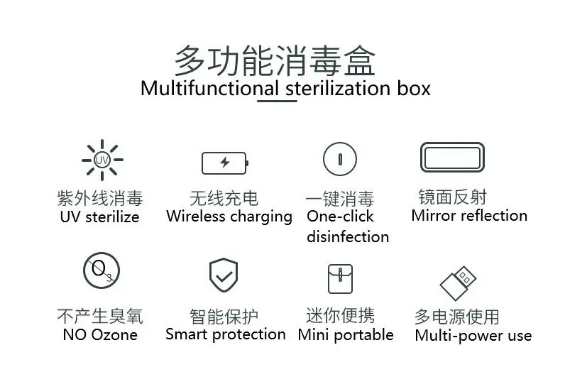 Mobile Photo Wireless Charging Box UV Sterilizer