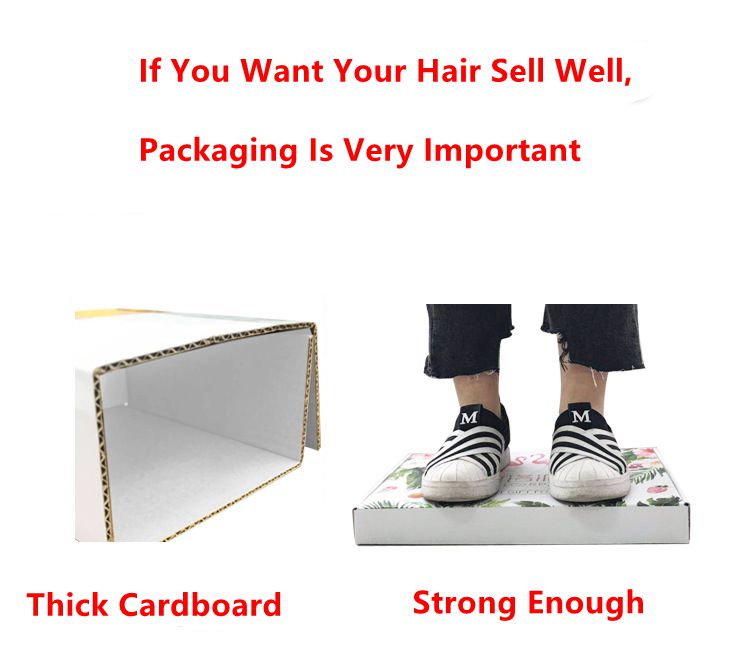 Private Label Wholesale Custom Logo Color Printing Premium Luxury Cardboard Paper Gift Wig Hair Extension Packaging Box