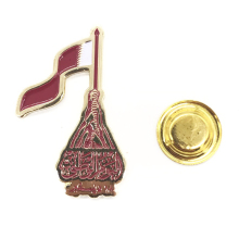 Qatar National Day Gift: Metal Magnetic Pin with QND Logo andBadge