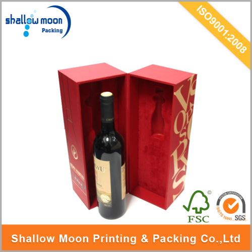 Deluxe Rigid Red Wine Packaging Box Manufacturer With Best Price