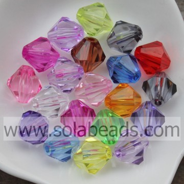 Variety of 16MM Faceted Tapered Plastic Pandora Beads