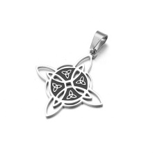 Yiwu Aceon Stainless Steel Etched Celtic Multi Tri Knot Cross Pendant