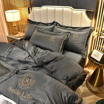 luxury designer king size bedsheet stock bedding set