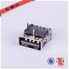 usb pcb connector modules usb type-a 4-pin male panel pcb mount connector