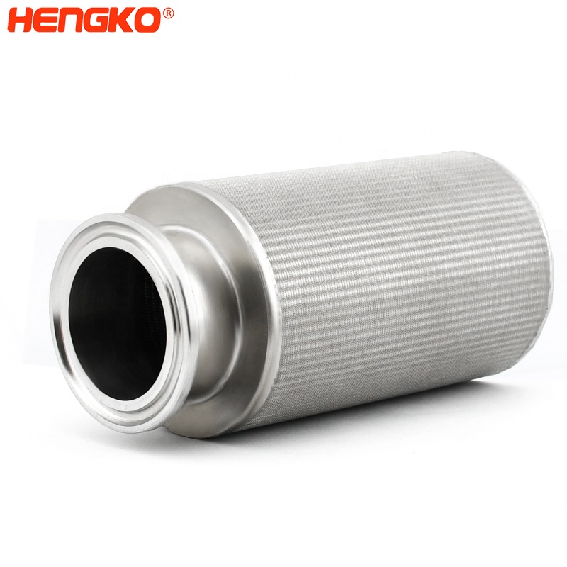 HENGKO Sintered Porous metal tube stainless steel hydraulic pump filter can be used to filter oil gasoline or air filter