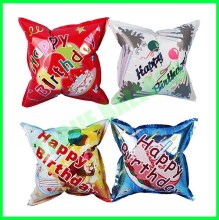 Customized square shape auto inflatable foil balloon
