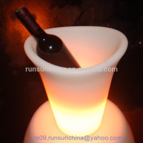 Led bar wine led ice bucket, wholesale custom beer ice bucket with fasion changeable light