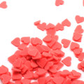 8mm arcilla polimérica roja corazones aditivos de limo suministros rebanadas de cobertura Sprinkles Kit de bricolaje para limo crujiente transparente esponjoso